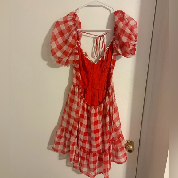 Princess Polly red gingham dress - Picture 2 of 2